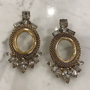 Crystal and gold plated earring by Nicole Romano
